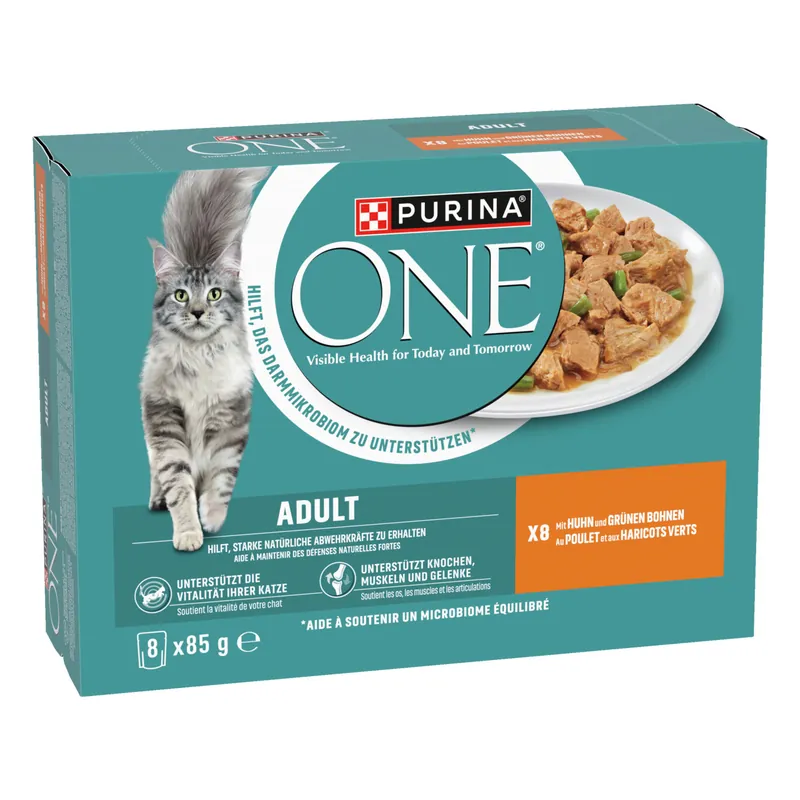 Preiswert ONE ADULT Huhn und grüne Bohnen 8 x 85 g